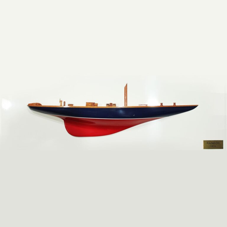 Modelo de barco de madera hecho a mano del Arco Iris